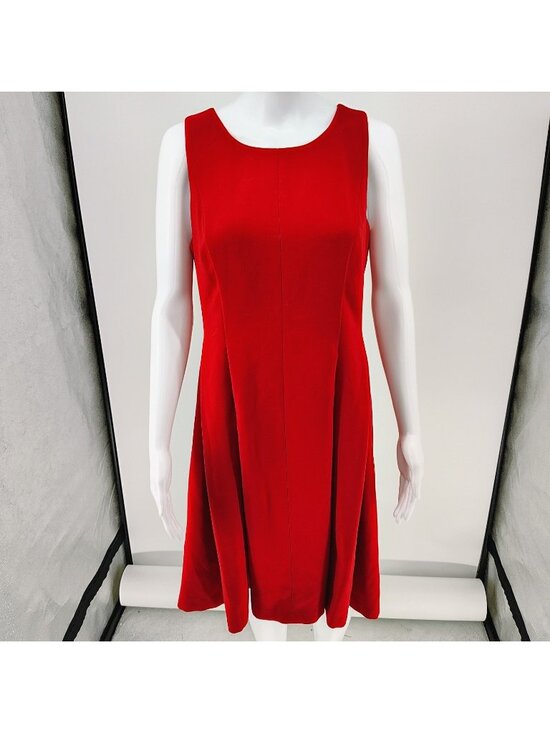 LOFT Dresses & Skirts - NWT Ann Taylor LOFT Red Pleated Sleeveless Cocktail Party Dress (Size 10)